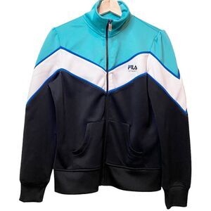 Vintage Fila Sport Jacket Black/Green in Junior Size Medium